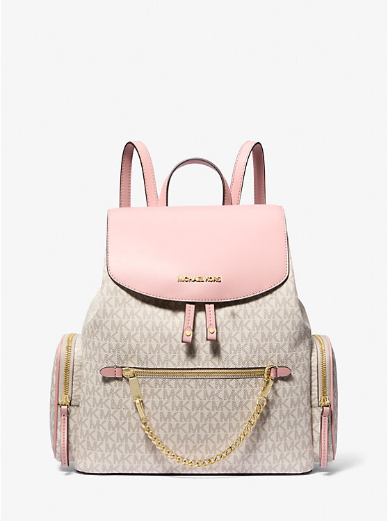 MICHAEL KORS JET SET LARGE LOGO CHAIN BACKPACK $558 MICHAEL KORS JET SET LARGE LOGO CHAIN BACKPACK $558