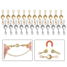 24X Magnetic Lobster Clasps Jewelry Necklace Converter Extender Hook Closures