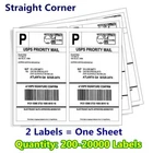 200-20000 8.5x5.5 Shipping Mailing Labels Half Sheet Self Adhesive for Laser ink