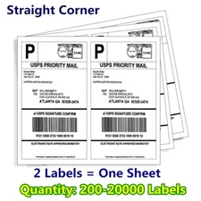 200-20000 8.5x5.5 Shipping Mailing Labels Half Sheet Self Adhesive for Laser ink