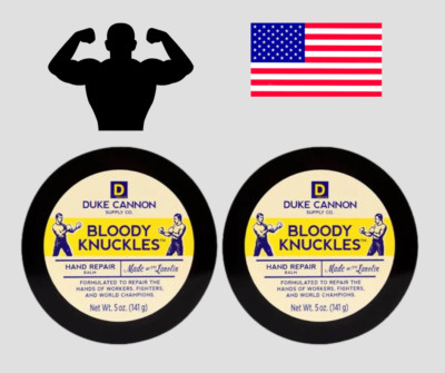 Duke Cannon Hand Cream Bloody Knuckles Large 5oz Premium Benefits Vets Lot of 2