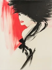 Cabaret Dancer by Rene Gruau – Elegant Fashion Illustration Art Print