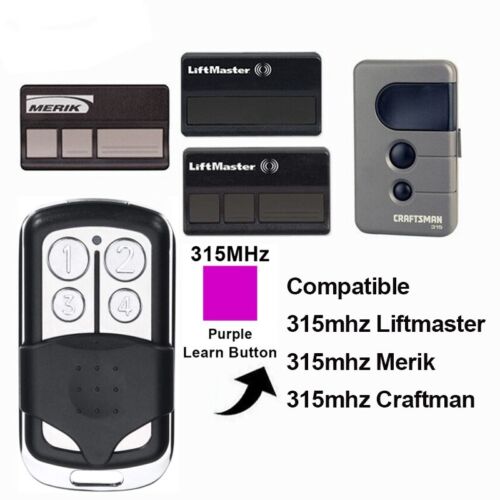 Details about   2 For Chamberlain 373LM LiftMaster Garage Door Opener Remote Purple Learn Button 