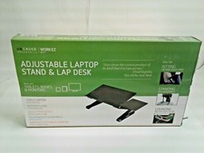 WorkEZ Best Adjustable Laptop Cooling Stand  Lap Desk 16.5 x 11" Panel, Black