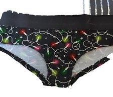 Victorias Secret PINK Underwear Christmas Lights Hipster Size Small Panty New