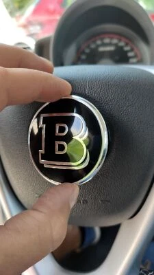 Aluminium Emblem Logo 58 mm am Lenkrad für Smart 451 453 Brabus Pure Xclusive - Bild 1 von 4