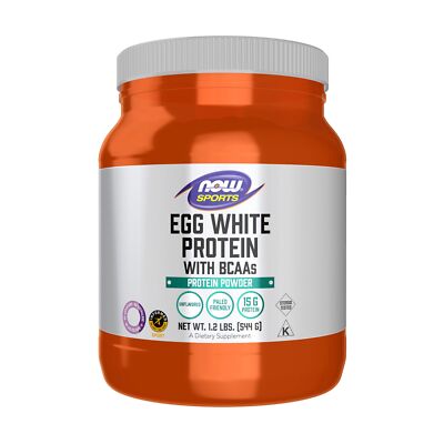 NOW Sports Egg White Protein Powder Unflavored 27 Servings 16g Protein
