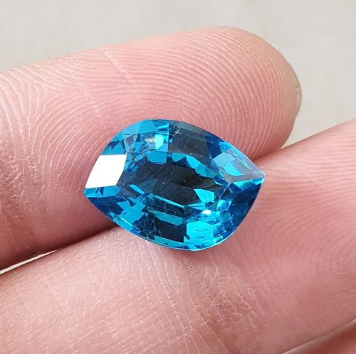 Paraiba Spinello Blu 10,22 Ct Impeccabile Coltivato in Laboratorio Taglio Fantasia Qualità AAA Gemme Sciolte - Foto 2 di 8