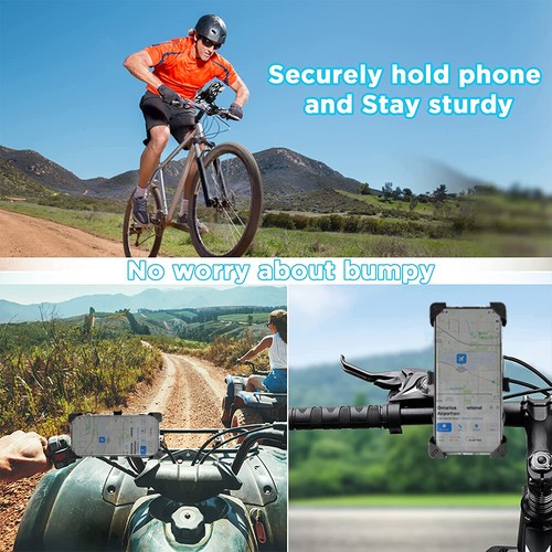 Support Téléphone Portable 360° Moto Vélo Support Guidon GPS VTT Silicone - Photo 2 sur 11