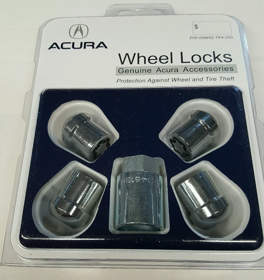 08W42-TK4-200 OEM ACURA WHEEL LOCK & KEY SET 12-17 MDX 14-17