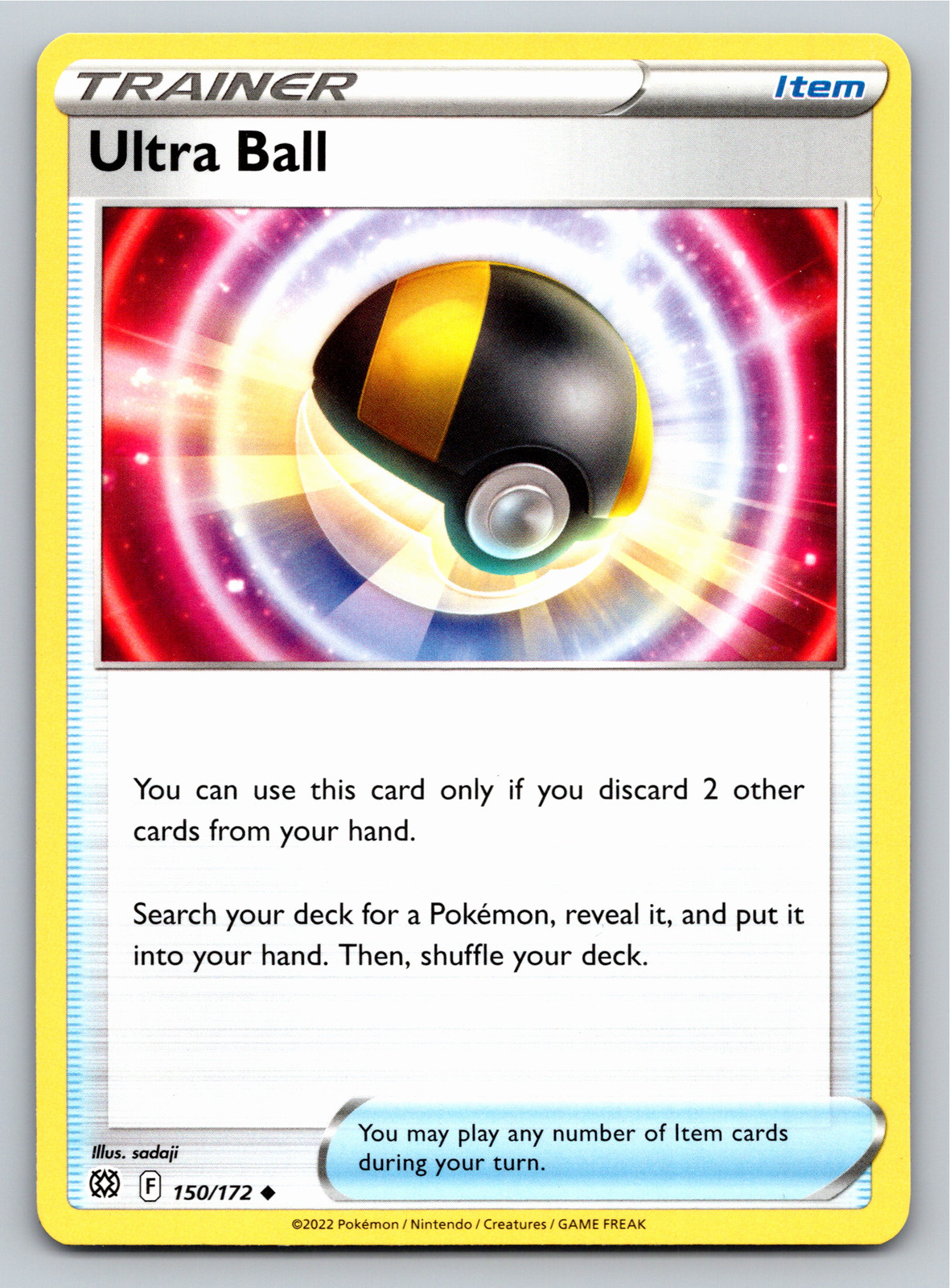 Ultra Ball 150/172 Uncommon Brilliant Stars Pokemon Card - NM