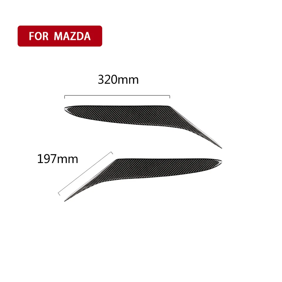 Cubierta de párpado de faros de fibra de carbono para Mazda RX-8 cupé 2004-08 Foto 2 de 4