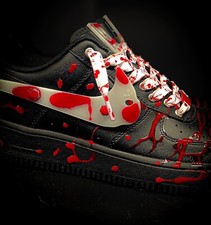 Black Air Force 1 Custom Jason Voorhee Theme 