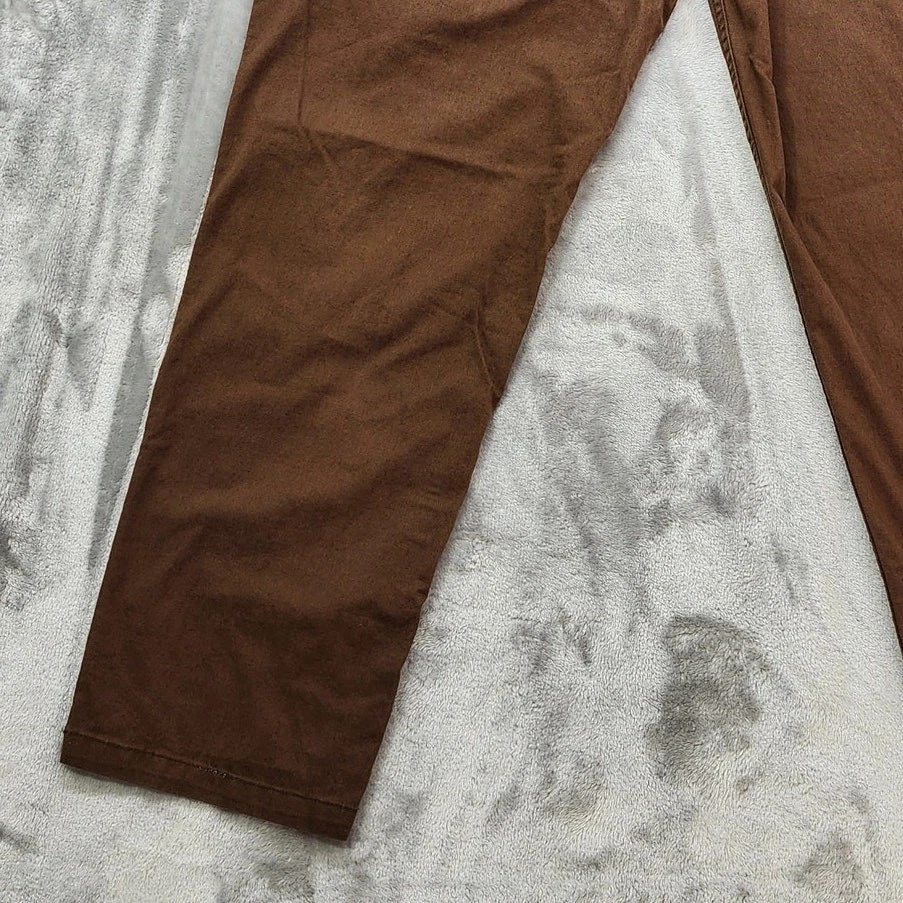 Old Navy Pants Men L Brown Dark Walnut Loose Taper Pull On Built in Flex Stretch - Image 4 of 4