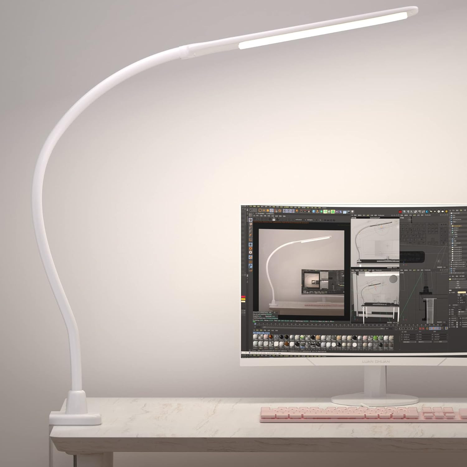 Lampada LED Morsetto Professionale per Disegno e Modellismo 4 Colori