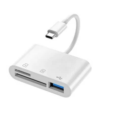 3-Port USB Type C to Card Reader Adapter SD Card Reader For MacBook Pro Laptop f