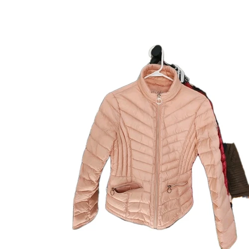 Michael Kors Piumino Trapuntato Imbottito Full Zip Lt Arancione Puffer Jacket Donna M