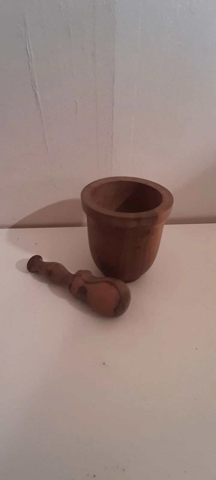 Vintage Mortar And Pestle Hardwood Turned Nice Design 115mm VGC