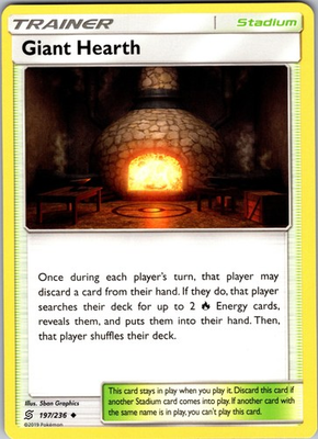 #ad #ad Giant Hearth 197 236 Uncommon Regular SM Unified Minds NM $1.99