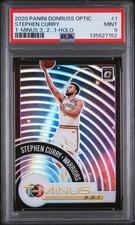 2020-21 PANINI DONRUSS OPTIC STEPHEN CURRY T-MINUS 3-2-1 HOLO PARALLEL PSA 9