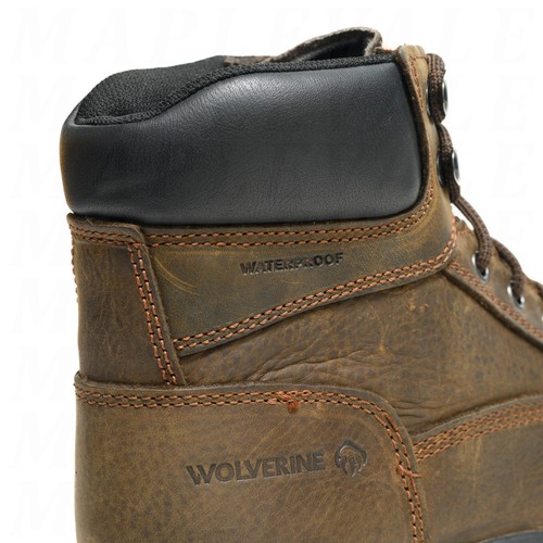 Wolverine Carlsbad Steel Toe Brown 6-inch Leather WP EH Work Boots - Mens Sz 9 M - Picture 11 of 12