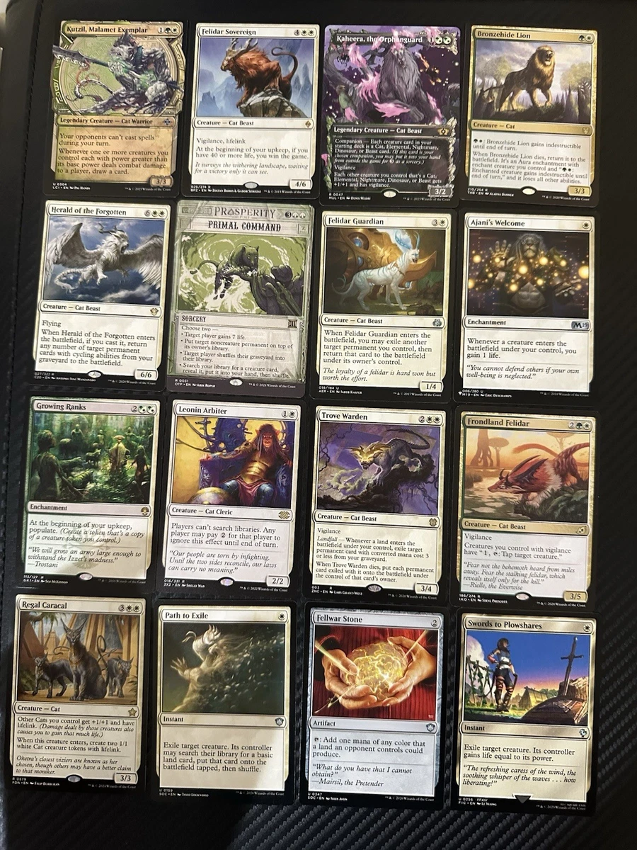 cat commander deck mtg - EDH - 100 Card - Custom Magic The Gathering Deck Commander Cat Deck - Green