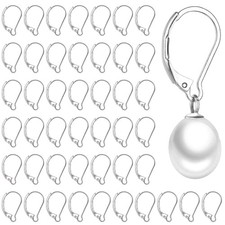 50pcs Stainless Steel Lever Back Earring Clasps, leverback French Earring Hoo...