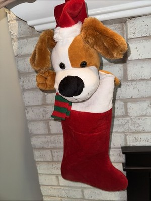 Gemma Animated Singing Puppy Dog Christmas Stocking  Ears Wiggle! Jingle Bells