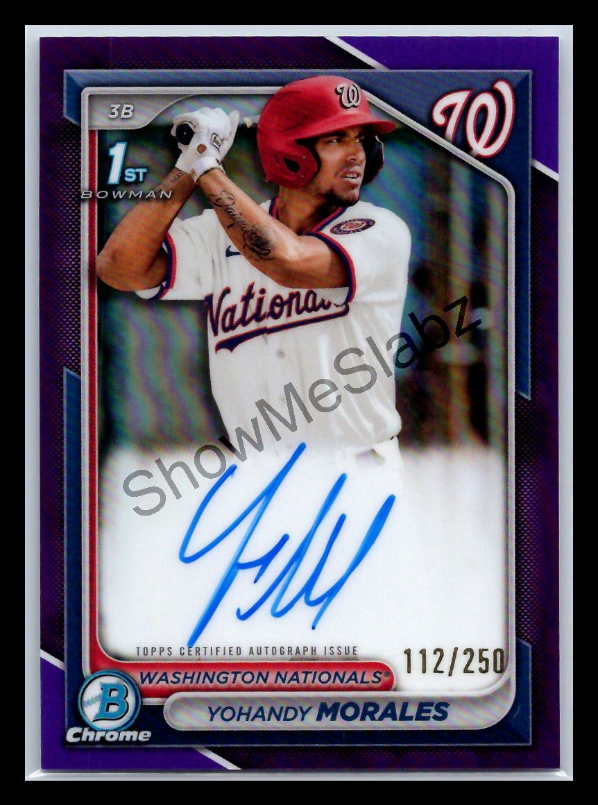2024 Bowman #CPA-YM Yohandy Morales Chrome Prospect Auto Purple Refractors #/250