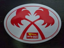 Vintage In-N-Out Burger Sticker Palm Trees California Unstuck 2000s Discontinued
