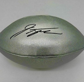 Jonathan Taylor Signed Silver Duke Football Indianapolis Colts Metabilia Cert.