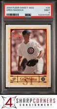 2004 FLEER SWEET SIGS #28 GREG MADDUX CUBS HOF POP 1 PSA 9