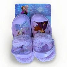 Brand New Disney Frozen Clogs With Removable Fur Lining. Size 11/12T