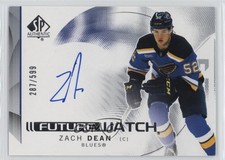 2024-25 SP Authentic Future Watch Horizontal 287/599 Zach Dean #133 Auto 11jd