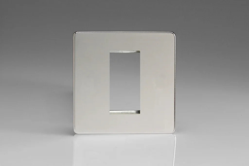 Modular Grid System Silver DataGrid Plate Screwless Polished Chrome 1 Space