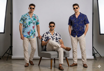 HERREN T-SHIRT BLUMEN HAWAII JUNGGESELLENABSCHIED Floral URLAUB STRAND AUSGEFALLEN PARTY Palme
