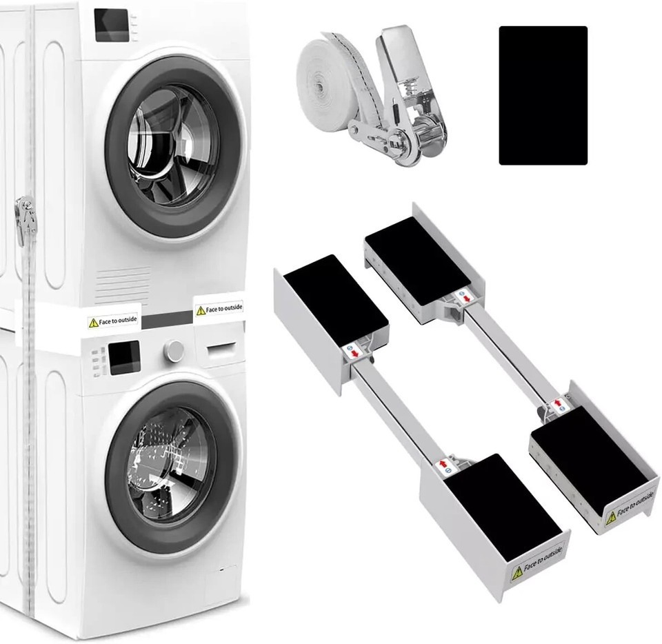 Universal Slim Stacking Kit for Washer and Dryer, Adjustable Stacking Frame Kit