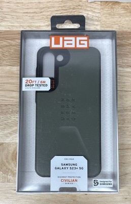 UAG Civilian Series Case for Samsung Galaxy S23+ Plus 5G - Olive Green & Orange