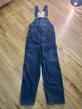 VTG Osh Kosh B Gosh Denim Jean Overalls 34x 30 Vestbak Distress Workwear Farmer