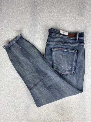Judy Blue Womens 24W 26'' Distressed Skinny Blue Jeans JB82311LT-PL NWT Whiskers