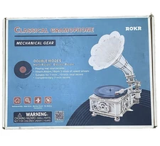 ROKR 3D Wooden Puzzle Classical Mechanical Gramophone Model Kit Gift for Adults