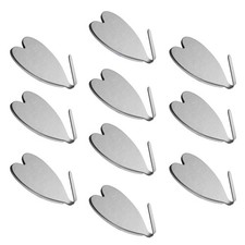  10 Pcs Stainless Steel Coat Hook Towel Hooks for Bathrooms Clothes