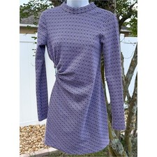 Zara Purple Cutout Mini Dress Long Sleeve Bodycon Size Small