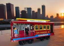 San Francisco Toy Cable Car Friction Powered Original Box W Bell