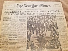 Martin Luther King Buried in Atlanta - New York Times, April 10,1968