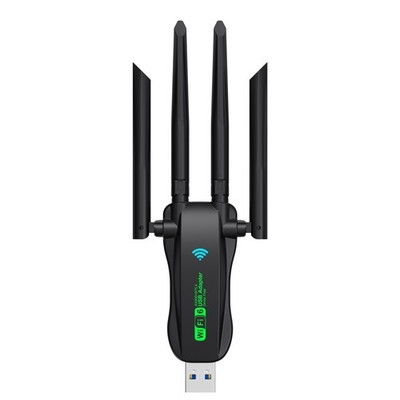 For Laptop Wireless USB WiFi 6 Adapter Bluetooth 5.4 Dongle Dual Band Antenna