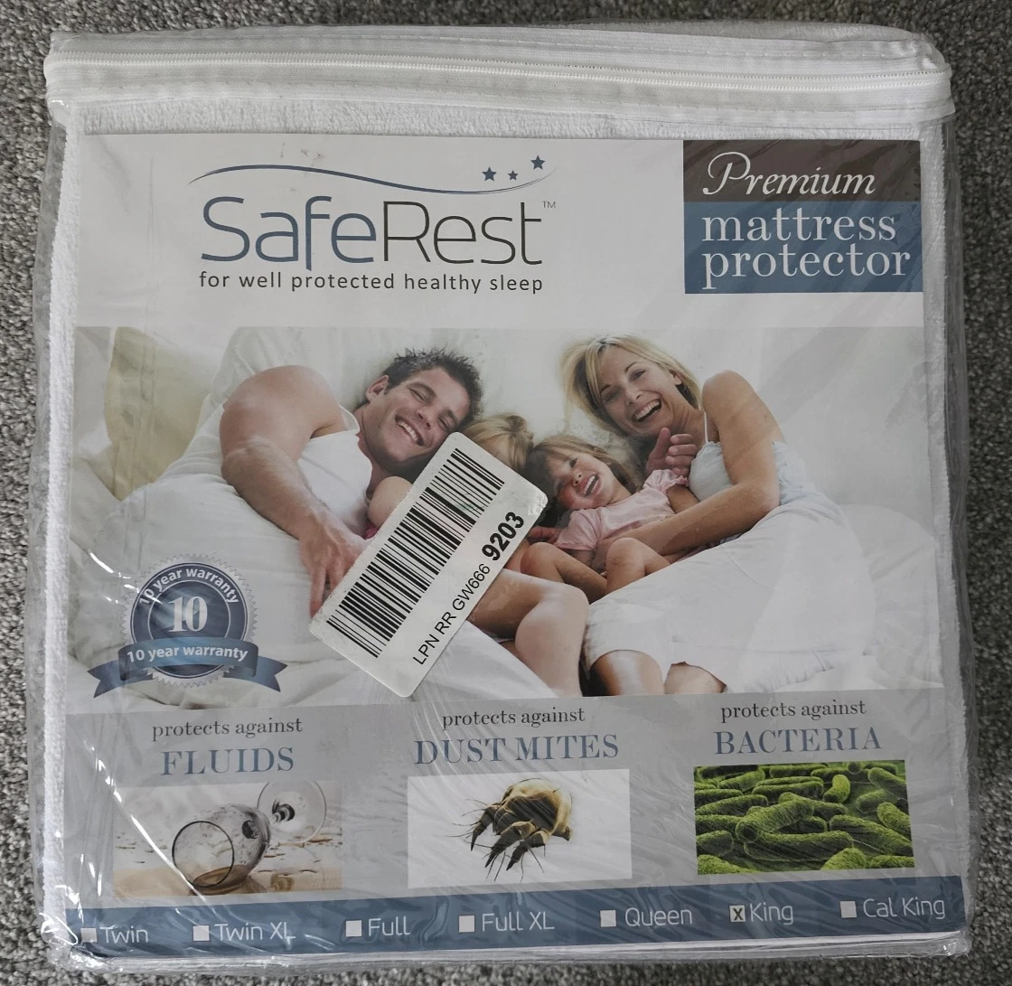 SAFeRest 100% waterproof KING SIZE premium MATTRESS PROTECTOR stretchable/fitted