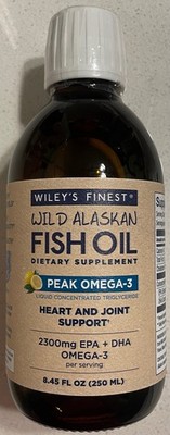 Wiley's Finest Wild Alaskan Fish Oil 2300 mg Omega-3   8.45 FL OZ   Exp. 07/2028