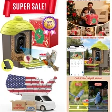 Bird Feeder Smart Bird Feeder With Camera Solar Powered Solar Roof Freship