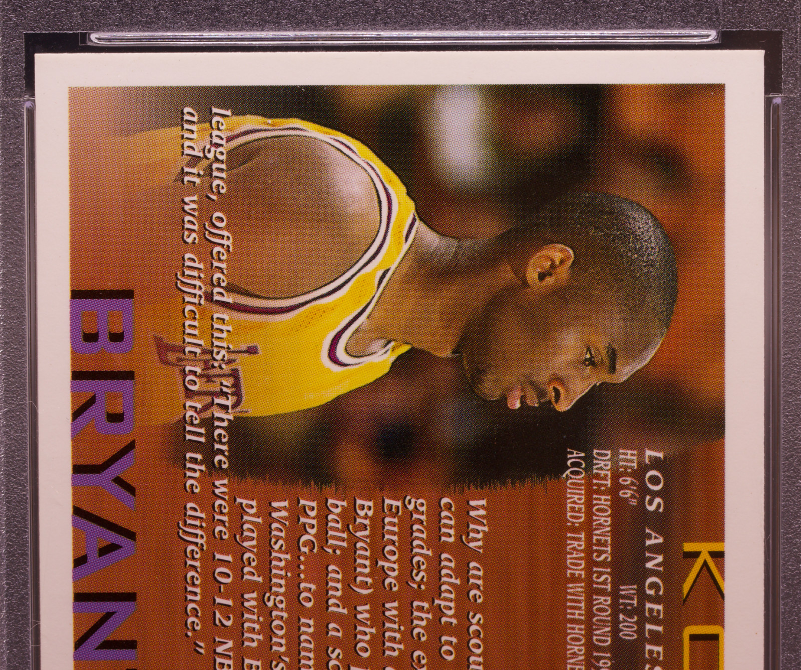 Kobe Bryant 1996-97 Topps Rookie Card #138 PSA 9 MINT Lakers RC HOF Mamba view 6